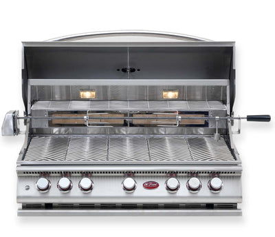 Cal Flame BBQ13P05 5 Burner Propane Gas BBQ Grill With Rotisserie P5