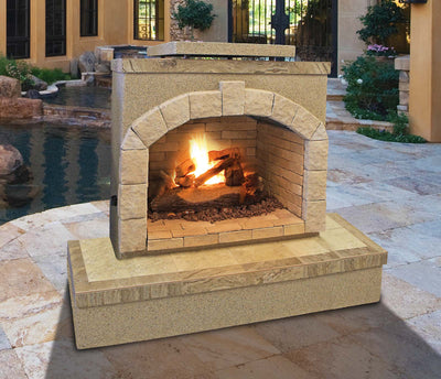 Cal Flame FRP-906-3 Outdoor Fireplace Propane Gas Hearth