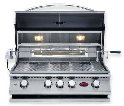 Cal Flame BBQ13P04 4 Burner Propane Gas BBQ Grill With Rotisserie P4