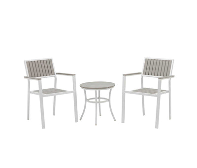 Ez-Care Tek-Wood™ 3-Piece Steel Patio Set