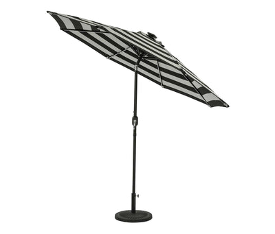 Mirage II Fiesta 9-ft Octagon Market Umbrella with Solar LED Tube Lights