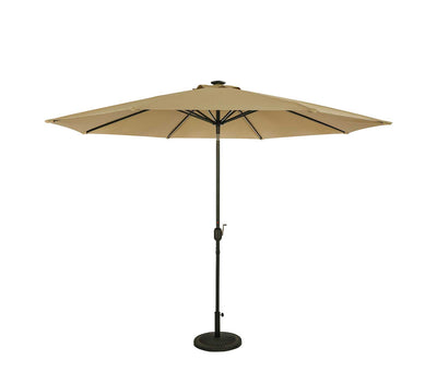Calypso II 11-ft Octagon Market Umbrella with Solar LED Lights - Breez-Tex Canopy