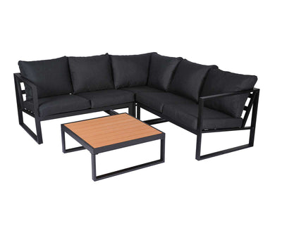 Monaco Contemporary Outdoor Sectional - Slate Grey