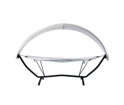 Sea Breeze Luxury Steel Frame Lounger With Canopy - Champagne