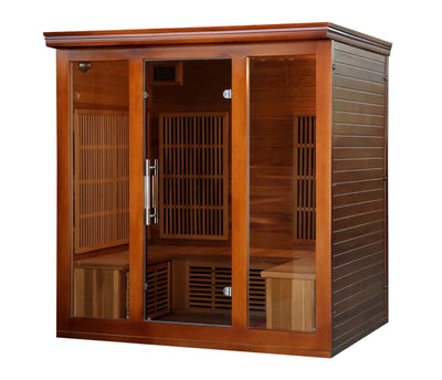 Cedar Elite 4-5 Person Premium Infrared Indoor Sauna w/ 9 Carbon Heaters