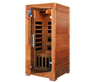 1-2 Person Hemlock Infrared Indoor Sauna with 5 Carbon Heaters