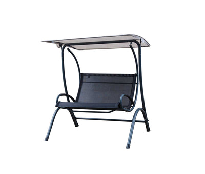 Sea Breeze Ultra Comfortable Cool Mesh Dual Swing With Canopy - Black and Light Grey
